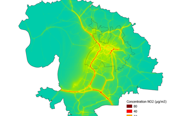 ZFE-m MRN - Carte de modélisation de la moyenne annuelle en dioxyde d'azote - Scénario C