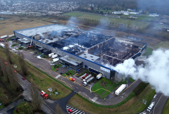 Incendie Bolloré Logistics - Crédit photo : SDIS76