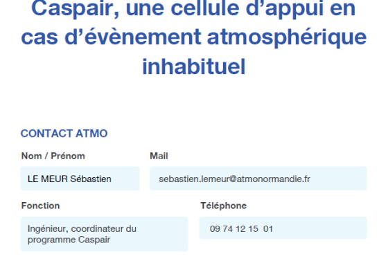 Fiche de présentation - Caspair, une cellule d’appui en cas d’évènement atmosphérique inhabituel