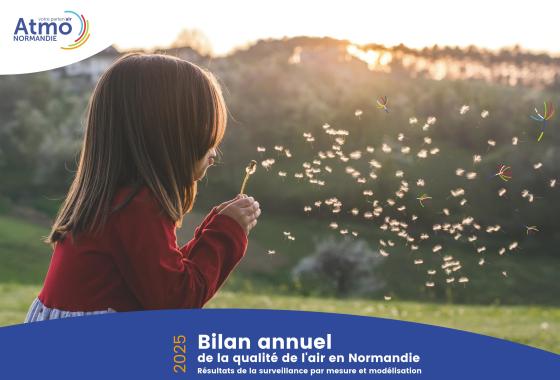 Couverture du bilan 2025 de la qualité de l'air d'Atmo Normandie (crédit photo : Atmo Normandie)