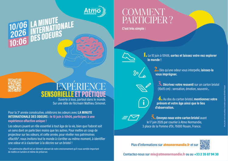 Flyer de La Minute internationale des odeurs ©Adèle Pasquet