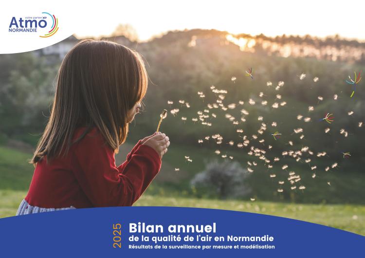 Couverture du bilan 2025 de la qualité de l'air d'Atmo Normandie (crédit photo : Atmo Normandie)