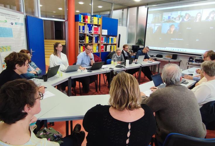 Réunion de clôture de l'audit d’Atmo Normandie par le Laboratoire central de surveillance de la qualité de l'air (octobre 2022).