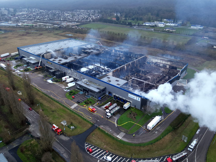 Incendie Bolloré Logistics - Crédit photo : SDIS76