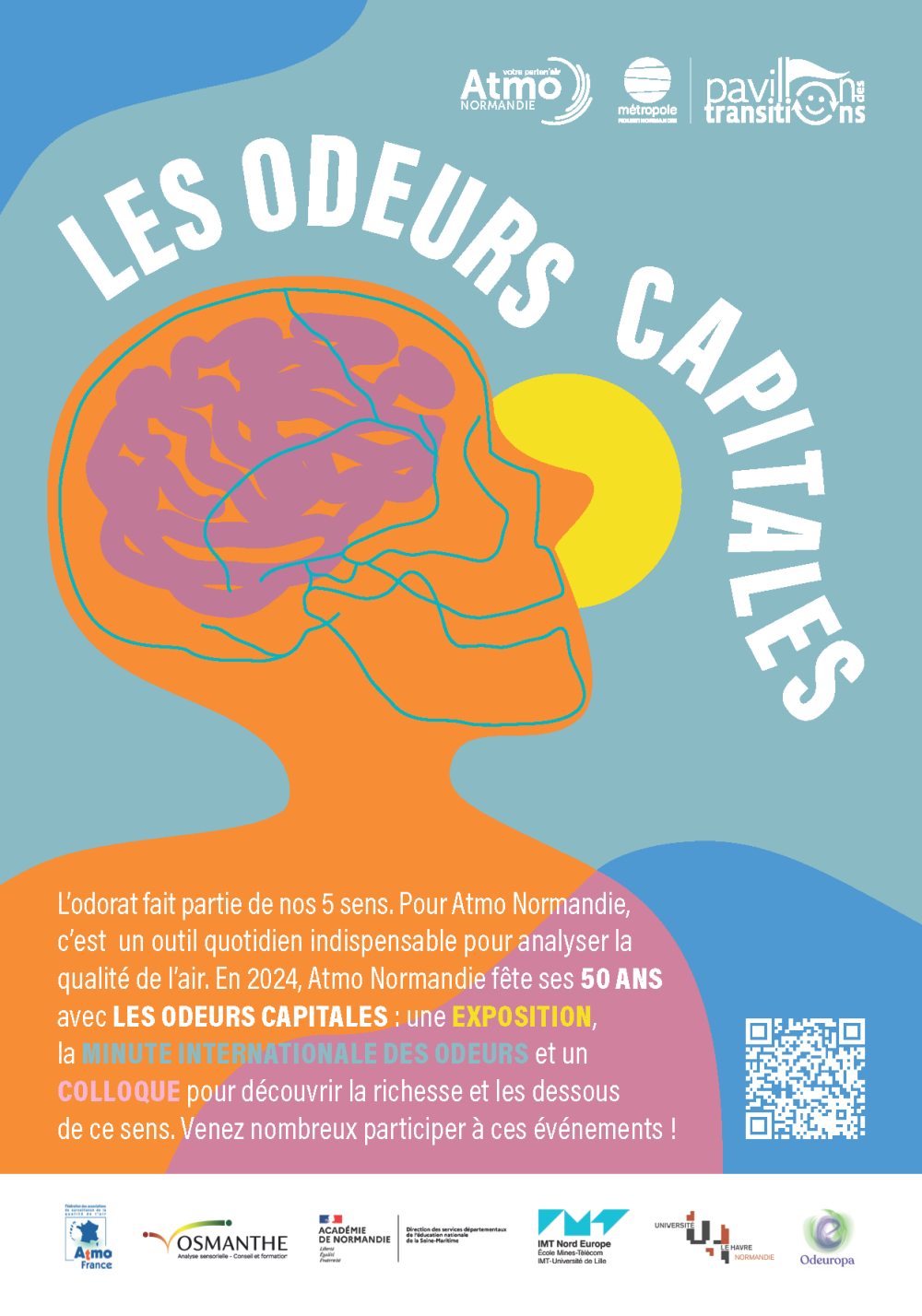Flyer "L'exposition, Les Odeurs capitales" (recto)