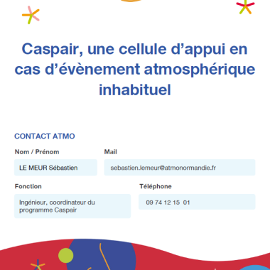 Fiche de présentation - Caspair, une cellule d’appui en cas d’évènement atmosphérique inhabituel