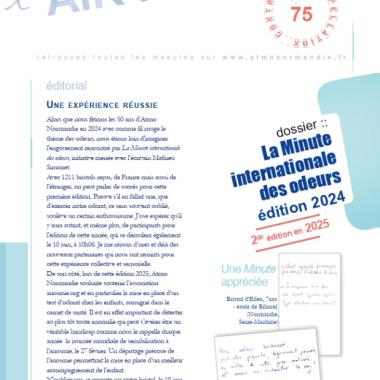 Couverture de la lettre L'Air Normand n°75 (copyright : Atmo Normandie)