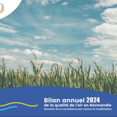 Couverture du bilan annuel 2024 de la qualité de l’air en Normandie (crédit photo : Atmo Normandie)