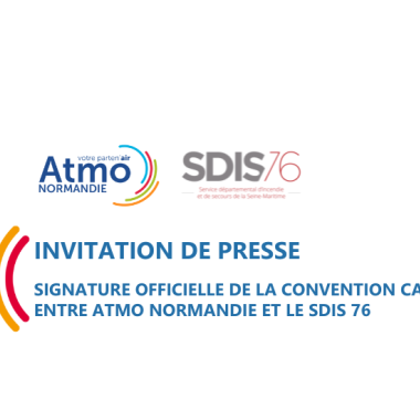 Invitation presse Atmo x Sdis 76 - Signature convention Caspair